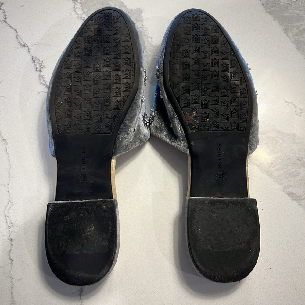 Birdies “Songbird” ice blue slides with crystal embellishments - Picture 8 of 8